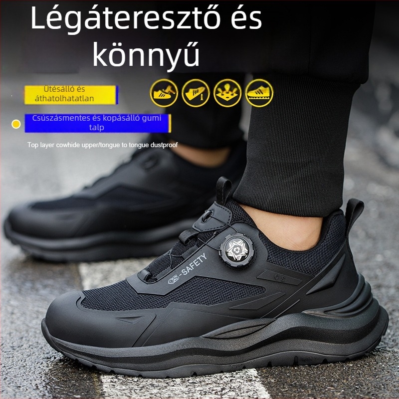 Munkavédelmi cipő acélorr, antiütés és anti-puncture, csúszásmentes, lélegző