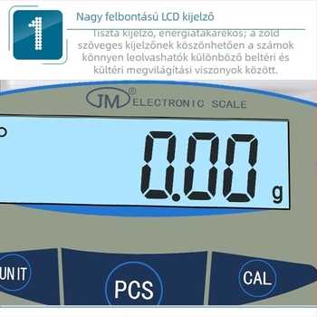 Ji Ming JM laboratóriumi asztali mérleg ékszerekhez, 0,01 g pontosság, mérési tartomány 300 g–30 kg