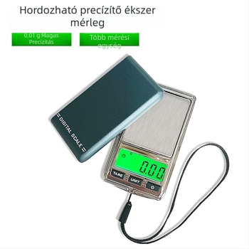 DS-22 Kiemelkedő pontosságú elektronikus mérleg ékszerekhez, 200 g/0.01 g, 1x2032 elem