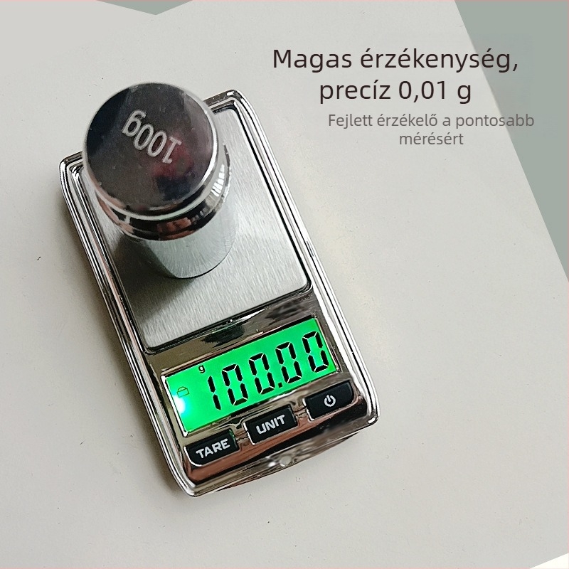 DS-22 Kiemelkedő pontosságú elektronikus mérleg ékszerekhez, 200 g/0.01 g, 1x2032 elem