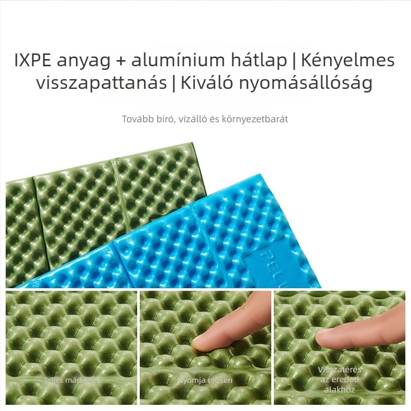 Egg Nest Összecsukható nedvességbiztos ülőpárna kempingezéshez, IXPE + alumínium fólia, súly kb. 50 g, egy személy számára, összecsukható