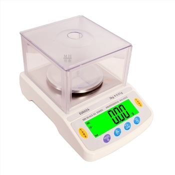 Ékszerekhez használt elektronikus egyensúlymérleg DJ-602-A, pontosság 0,01 g, kapacitás 600 g–5 kg, akkumulátor 6 V 2,8 Ah