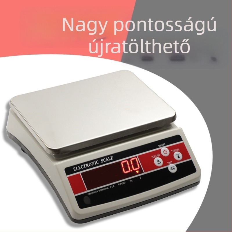 JM-CZ Elektronikus mérleg, nagy platformos kivitel, 3-30 kg kapacitás, 0.1 g felbontás