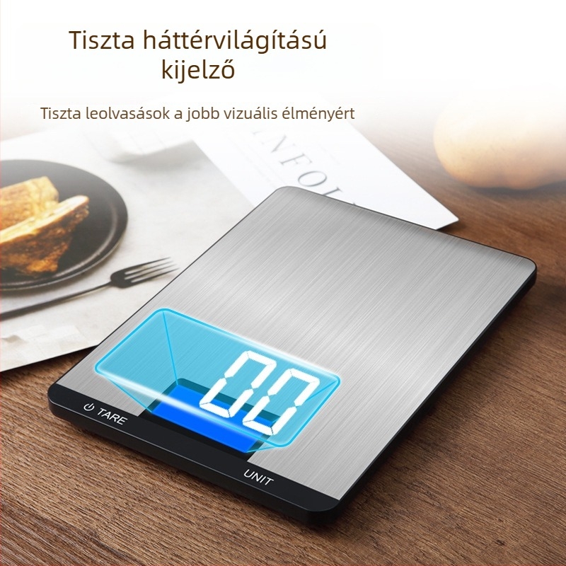 CHANGXIE 518A Digitális konyhai mérleg, 1 g–15 kg, nagy pontosságú elektronikus mérleg