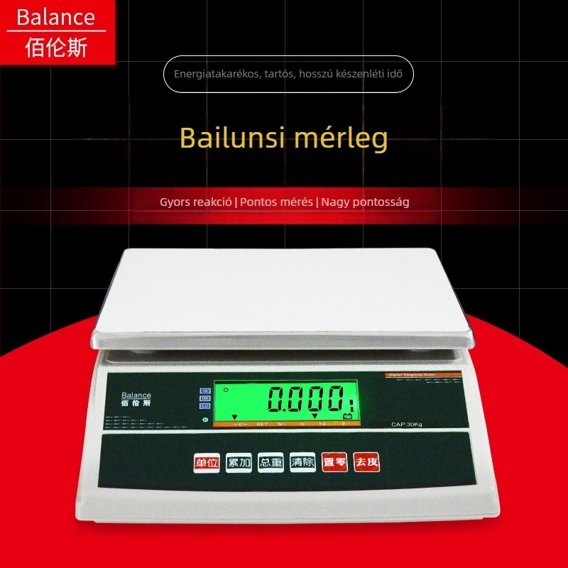 Barenens BWS-SNR platformmérleg, 30 kg, nagy pontosságú 0,1 g