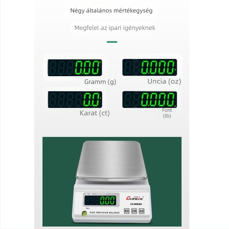 Elektronikus mérleg 0,01 g, laboratóriumi precíziós mérleg, kompakt asztali mérleg otthoni és kereskedelmi használatra