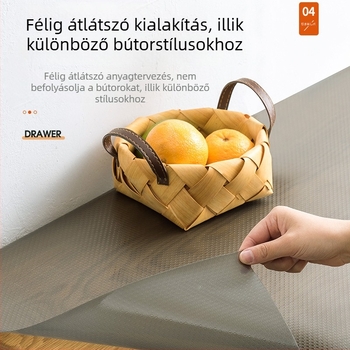 Nordic stílusú műanyag nedvességvédő pad a szekrényekhez és fiókokhoz; olaj- és vízálló, penészmentes