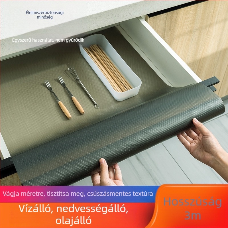 Nordic stílusú műanyag nedvességvédő pad a szekrényekhez és fiókokhoz; olaj- és vízálló, penészmentes