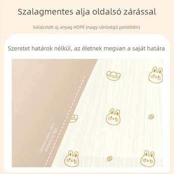 PE anyagú kötőzsinóros szemeteszsákok, vastagítottak, újrahasználhatóak, nem biológiailag lebomlóak, általános célú