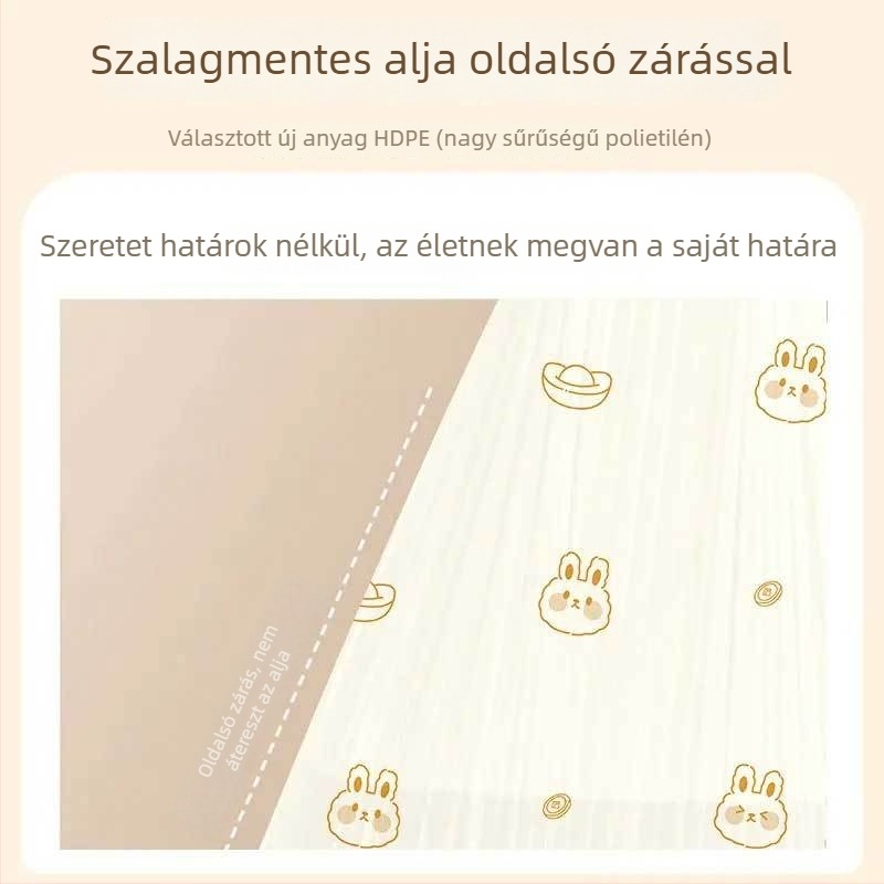 PE anyagú kötőzsinóros szemeteszsákok, vastagítottak, újrahasználhatóak, nem biológiailag lebomlóak, általános célú