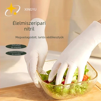 Egyszer használatos nitril kesztyűk, vízálló és csúszásmentes, konyha és catering célokra, 100 db