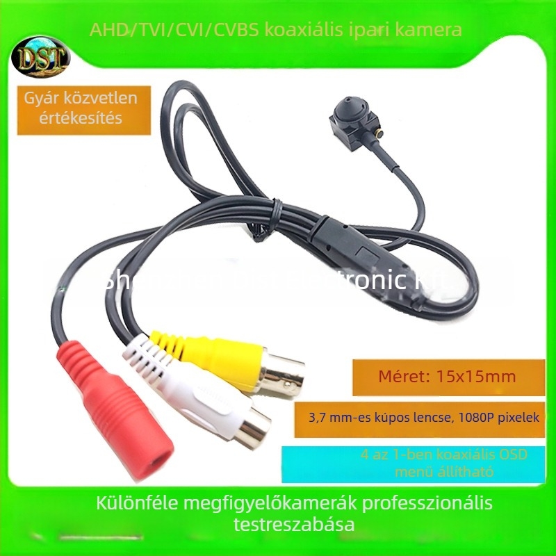 DST-AHD15EXP1 általános kamera, 3,7 mm objektív, 2000 TVL felbontás, minimális megvilágítás 0,01 lx, IR hatótáv 2 m