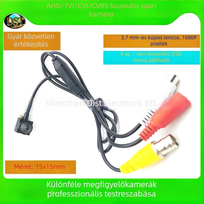 DST-AHD15EXP1 általános kamera, 3,7 mm objektív, 2000 TVL felbontás, minimális megvilágítás 0,01 lx, IR hatótáv 2 m