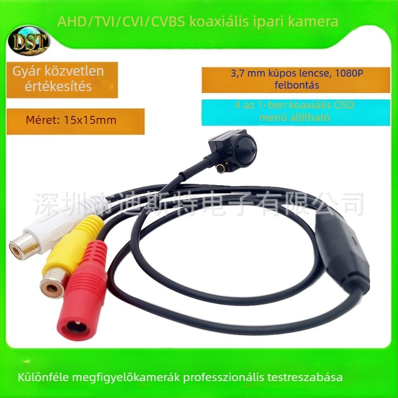 DST-AHD15EXP1 általános kamera, 3,7 mm objektív, 2000 TVL felbontás, minimális megvilágítás 0,01 lx, IR hatótáv 2 m