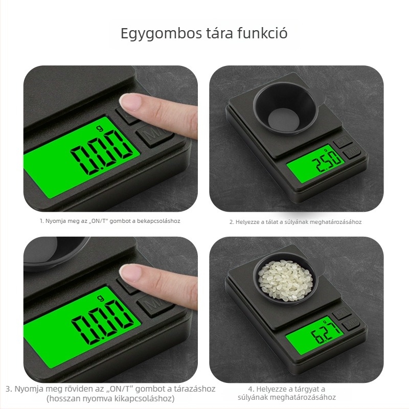 Új modell: zöld háttérvilágítású zsebmérleg, 0,05–1000 g tartomány, ékszerekhez, precizitás 0,01 ct, kézben tartható, elektronikus mérleg