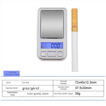Pontos mini elektronikus ékszerskála, zsebmérleg, kis háztartási mérleg, nagy pontosság