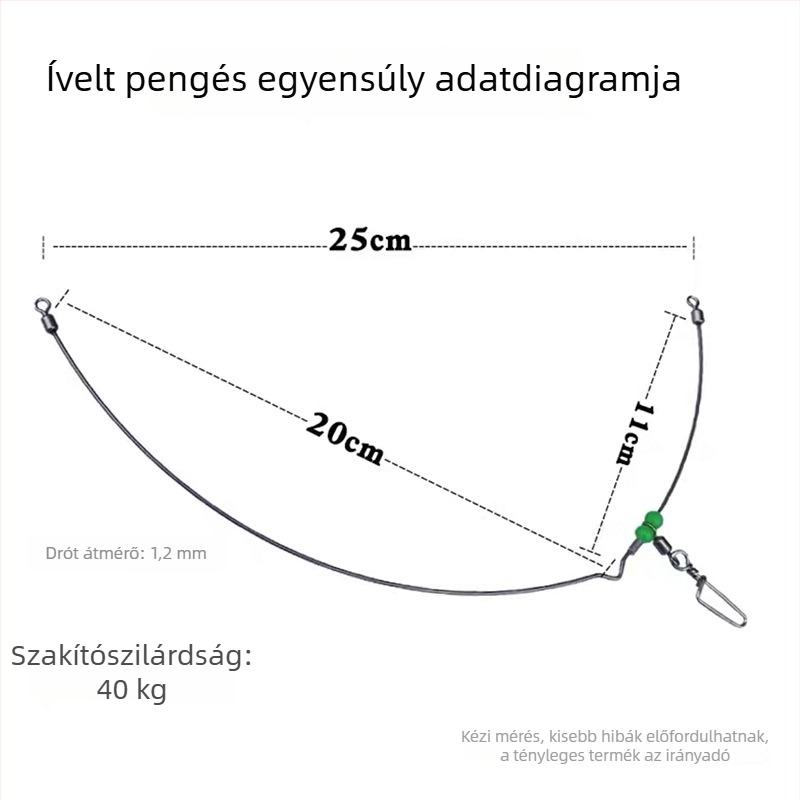 Rozsdamentes acél tengeri horgászkészlet ívelt pengével és kiegyensúlyozóval, közeli és nyílt tengeri horgászathoz hajóról, csomózás elleni védelem, külön horogtartó