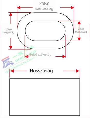 Ovális alumíniumcső csíptetővel és hüvellyel tengeri horgászathoz