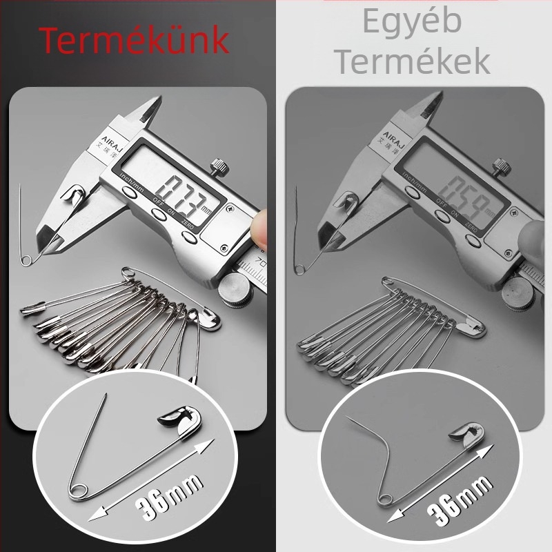 Vintage biztonsági tű ruhákhoz – Go grass LC7020, dobozos csomagolás