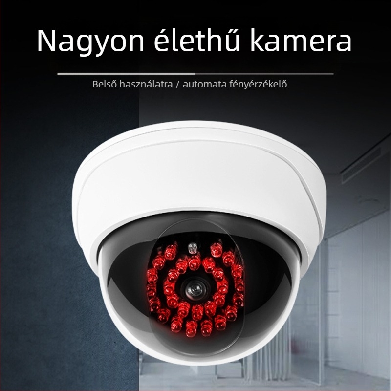 Infravörös szimulációs megfigyelő kamera villogó fényerővel – beltéri/kültéri, ABS műanyag, 3V