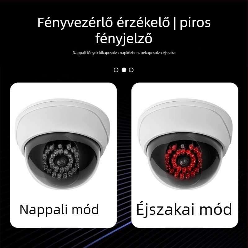 Infravörös szimulációs megfigyelő kamera villogó fényerővel – beltéri/kültéri, ABS műanyag, 3V