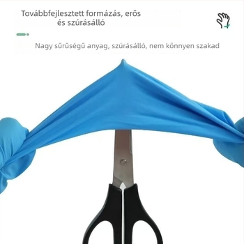 Xingyu E700 kék egyszer használatos nitril kesztyűk, élelmiszer-szintű konyhai tisztításra, méret 12 hüvelyk, 500 darabos csomag
