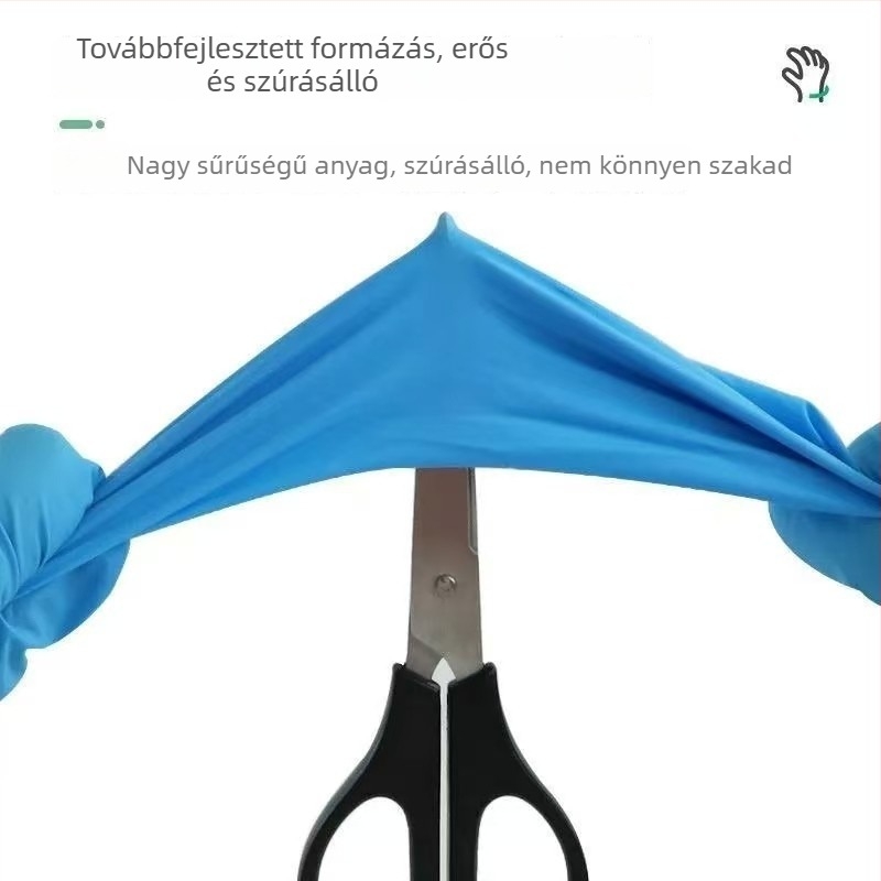 Xingyu E700 kék egyszer használatos nitril kesztyűk, élelmiszer-szintű konyhai tisztításra, méret 12 hüvelyk, 500 darabos csomag