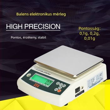 0,01 g pontosságú elektronikus mérleg, konyhai mérleg élelmiszerekhez és teához
