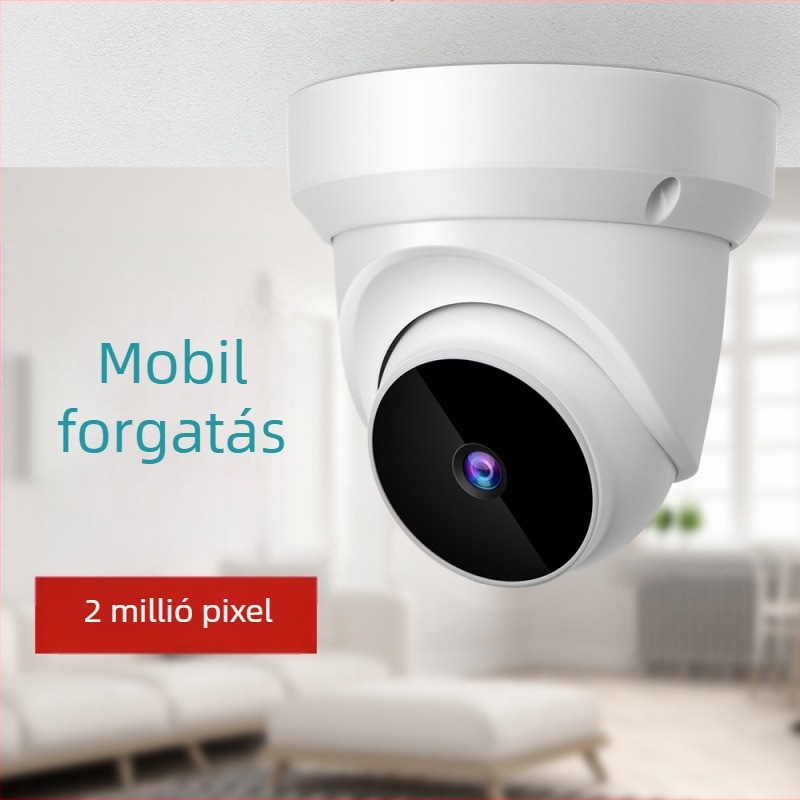 V380pro hemisferikus vezeték nélküli kamera 360°-os forgással, mozgásérzékelés és automatikus követés, 3,6 mm objektív, 0,01 lux, IR éjjellátás 10 m-ig