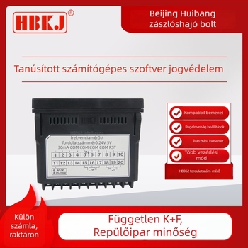 HBKJ HB722/HB962 – Kétállású, 6-jegyű kijelzővel rendelkező frekvenciamérő, tachométer és vonalsebesség-mérő – Frekvenciatartomány 0–50 kHz, Tápellátás 85–260 VAC/DC, Relé 220V/3A