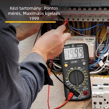 Deli DL334003 digitális kézi multiméter (kapacitás, frekvencia, hőmérséklet)