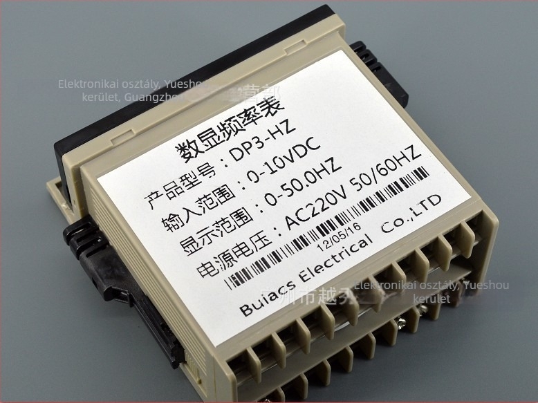 DP3-HZ Digitális FrekvenciaMérő Inverterekhez, 0-50 Hz, Pontosság 0,1%, Bemenet 0-10