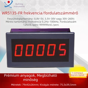 WR5135-FR Ötjegyű frekvenciamérő motorokhoz — digitális fordulatszámmérő