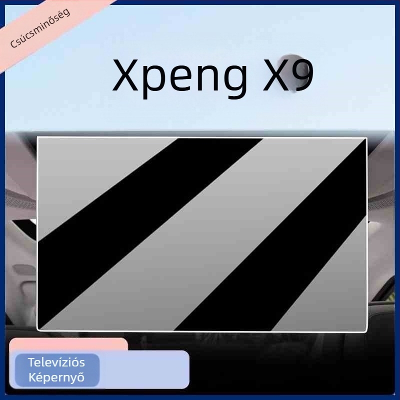 Xpeng X9 navigációs kijelző védőfólia, edzett üveg, egyrészes forma, ujjlenyomat-mentes