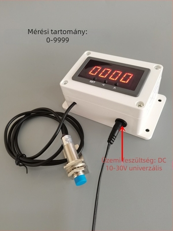 Motor fordulatszámláló Hall-érzékelővel és digitális kijelzővel