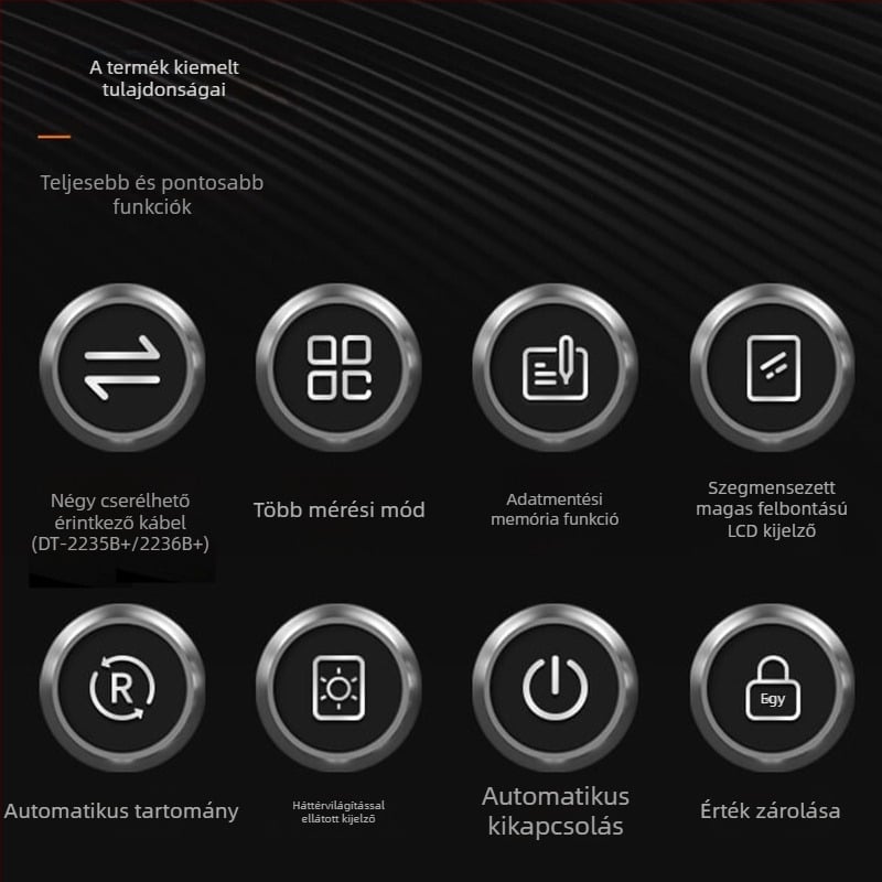 Digitális tachométer, érintés nélküli fotóelektromos mérés, kettős használat, sebességmérés, vonalsebesség-teszt eszköz