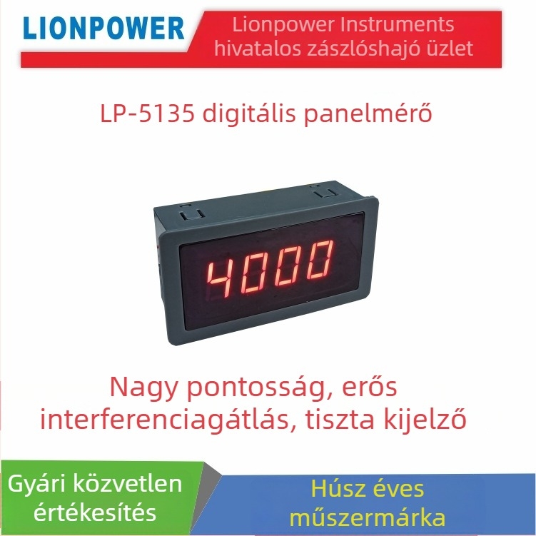 LP-5135 sorozat DC-5V digitális panelmérő áram- és feszültségméréshez, frekvencia és fordulatszám méréshez