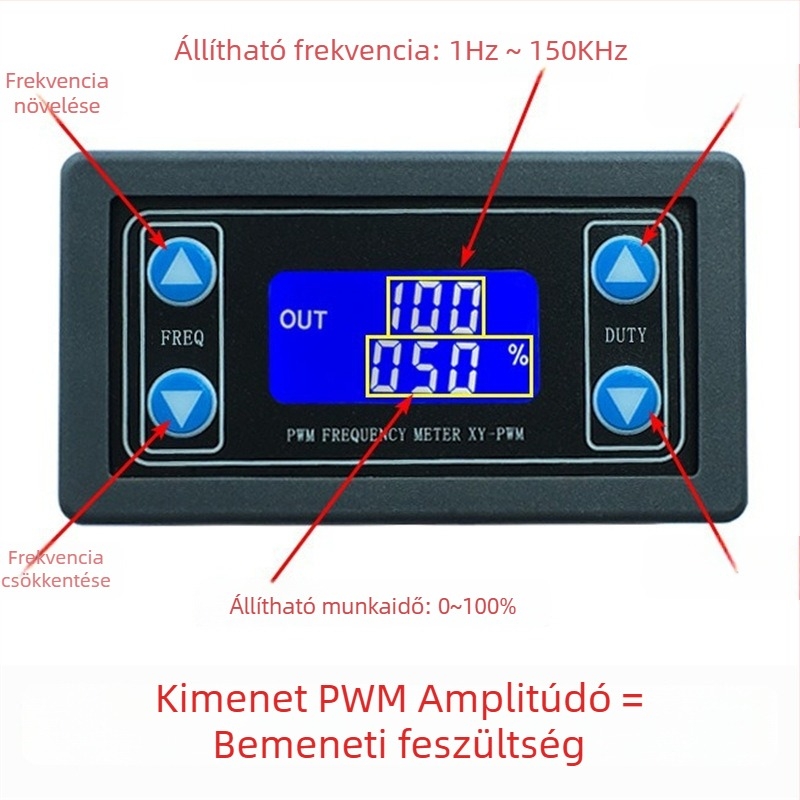 WPWM PWM modul impulzusfrekvencia állítható — üzemidő-arány állítható — négyszög/téglalap alakú jelgenerátor — modell Xy-wpwm