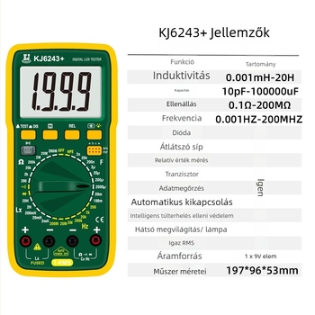 Kiemelkedő pontosságú digitális LCR-mérő kapacitás, induktivitás, ellenállás és frekvencia mérésére – teljes készlet több mint 6243 hivatalos konfigurációval