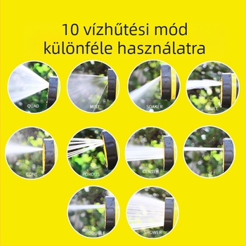 Kerti vízpisztoly készlet 10 üzemmódos zuhanyfej, teleszkópos vízcső, magas nyomású autómosás; Márka: Tiger Knight; Pisztoly vége anyaga: Műszaki műanyag; Víznyomás: Csapvíz; Súly: 1