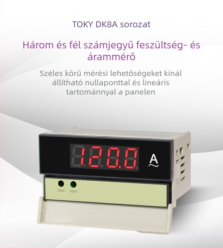 DK8A-DV20 digitális voltmeter tachométerrel és frekvenciaméterrel TOKY