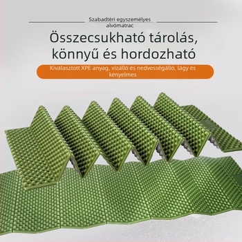 XPE tojásfészek alakú összecsukható alvómatrac, vastag alumíniumfóliával, kempingezéshez, utazáshoz, hordozható egy személyre