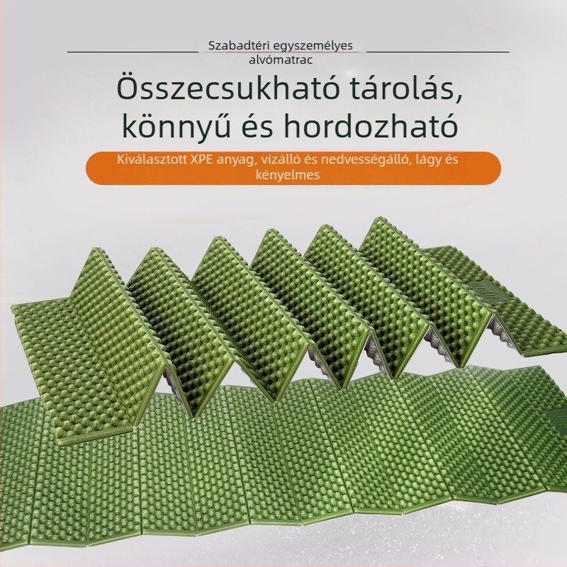 XPE tojásfészek alakú összecsukható alvómatrac, vastag alumíniumfóliával, kempingezéshez, utazáshoz, hordozható egy személyre