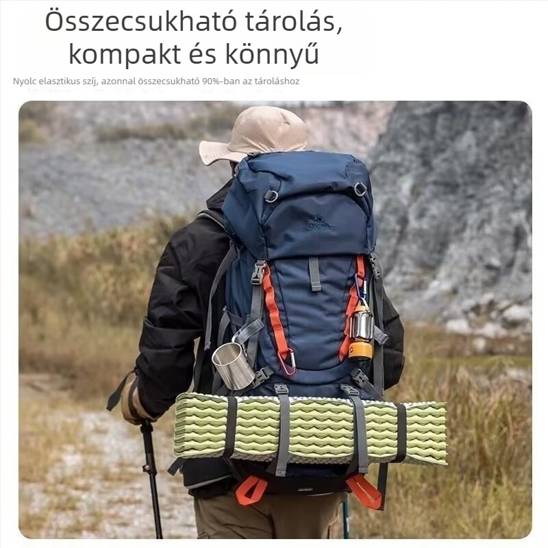 XPE tojásfészek alakú összecsukható alvómatrac, vastag alumíniumfóliával, kempingezéshez, utazáshoz, hordozható egy személyre