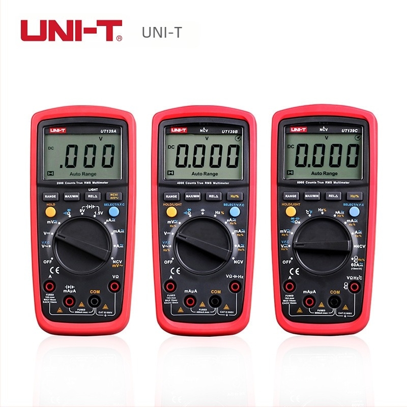 UT139C Uni-T digitális multiméter, teljes tartomány, égésálló kijelzővel, inverter karbantartáshoz