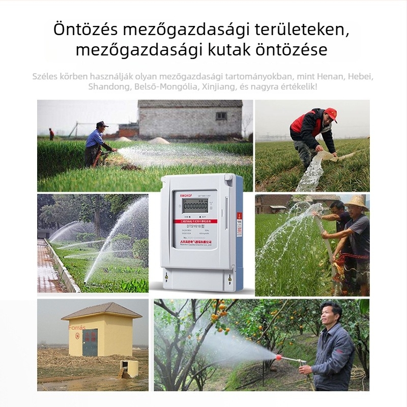 Háromfázisú, négyvezetékes, 380V intelligens IC-kártyás előre fizetett öntözési árammérő – Shanghai Gaoke