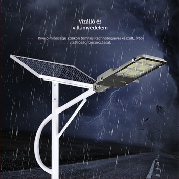 LED napelemes utcai lámpa, kültéri használatra, nagy fényerő, kert és táj, IP65, 10W