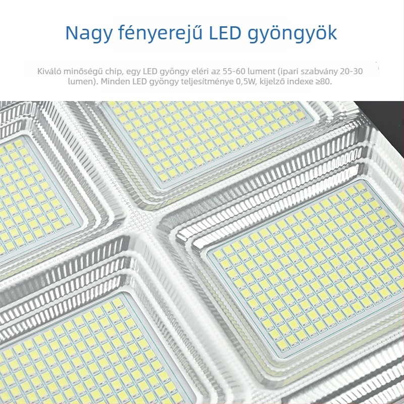 LED napelemes utcai lámpa, kültéri használatra, nagy fényerő, kert és táj, IP65, 10W