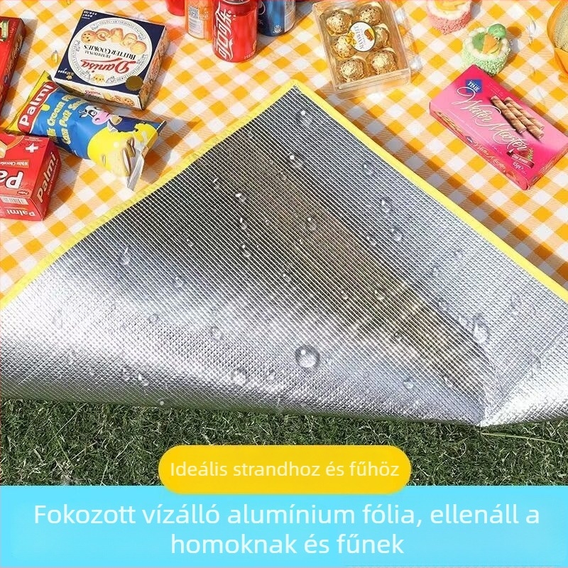 Kültéri piknik matrac, polietilen, vízálló és nedvességálló, vastagított párna, hordozható kempingezéshez
