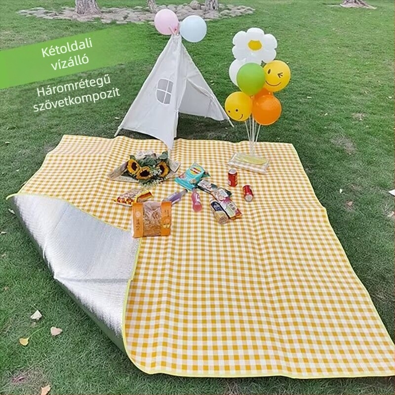Kültéri piknik matrac, polietilen, vízálló és nedvességálló, vastagított párna, hordozható kempingezéshez